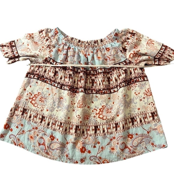 EASEL WOMENS PRETTY SHORT SLEEVE FLOWY, LIGHTWEIGHT TOP SIZE SMALL - Picture 5 of 10